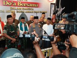 Kapolri Dan Panglima Hadiri Doa Lintas Agama di Jawa Timur 