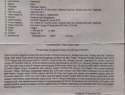 Kasus Dugaan Penipuan/Gelapkan Sertifikat Tanah Ibu Haeliyah Mandek Sejak 2023: Keluarga Desak Kepastian Hukum dari Polresta Tangerang