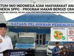 Ketum IWO Indonesia Ajak Masyarakat Awasi Kinerja Mitra Program Makan Bergizi Gratis