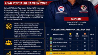 Ketua DPD IWO Indonesia Kabupaten Serang Berharap KONI Bangkitkan Prestasi Olahraga Usai POPDA XII Banten 2026