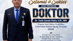 Resmi Sandang Gelar Doktor, Pembina DPW IWO Indonesia Dr. Yuda Ganda Putra Tegaskan Pentingnya Pers Berbasis Ilmu Pengetahuan dan Integritas