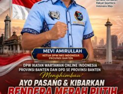 DPW IWO Indonesia Provinsi Banten Ajak Masyarakat Kibarkan Merah Putih Sambut HUT Ke-81 RI